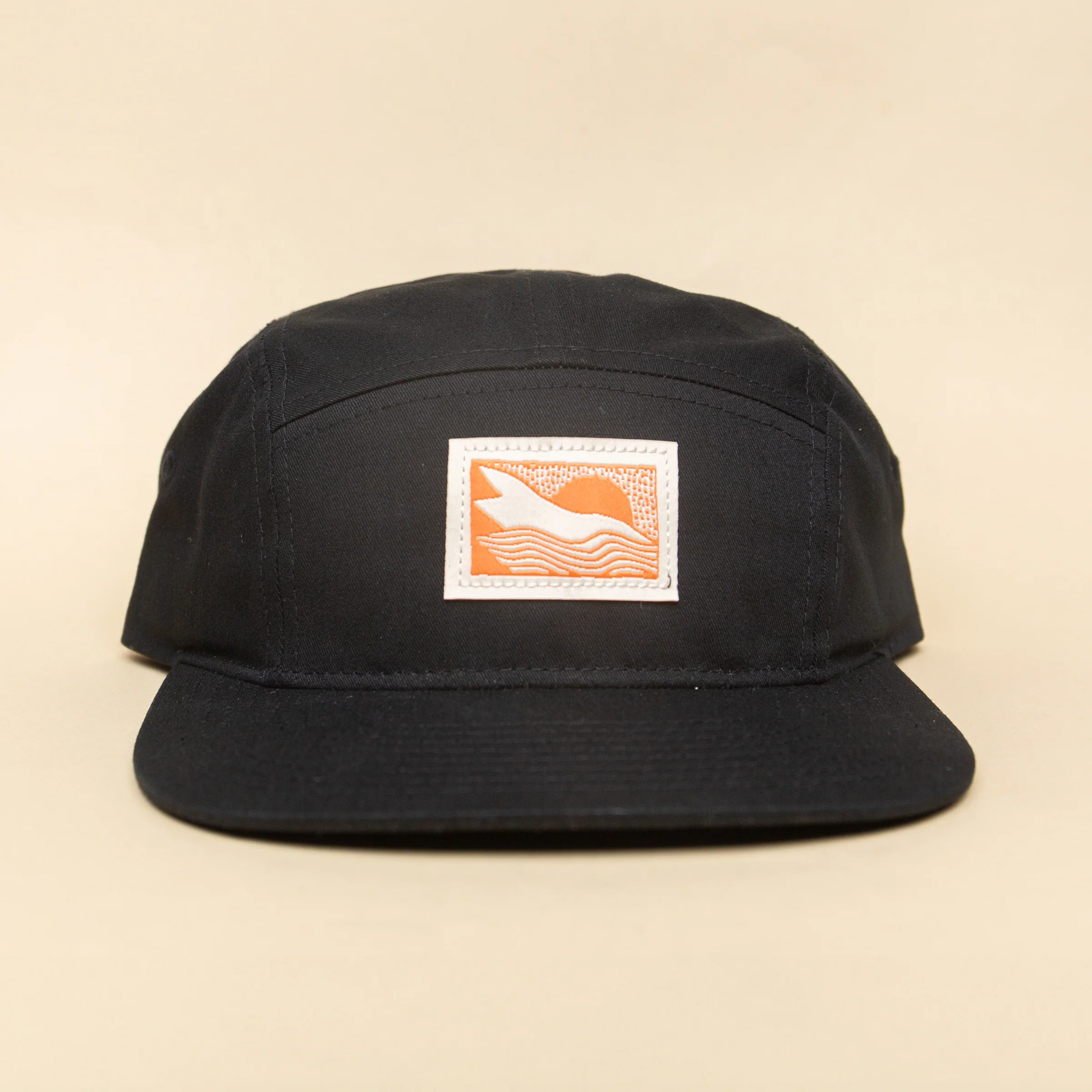 Abstract Landscape 5 Panel Hat (Black) - Image 2