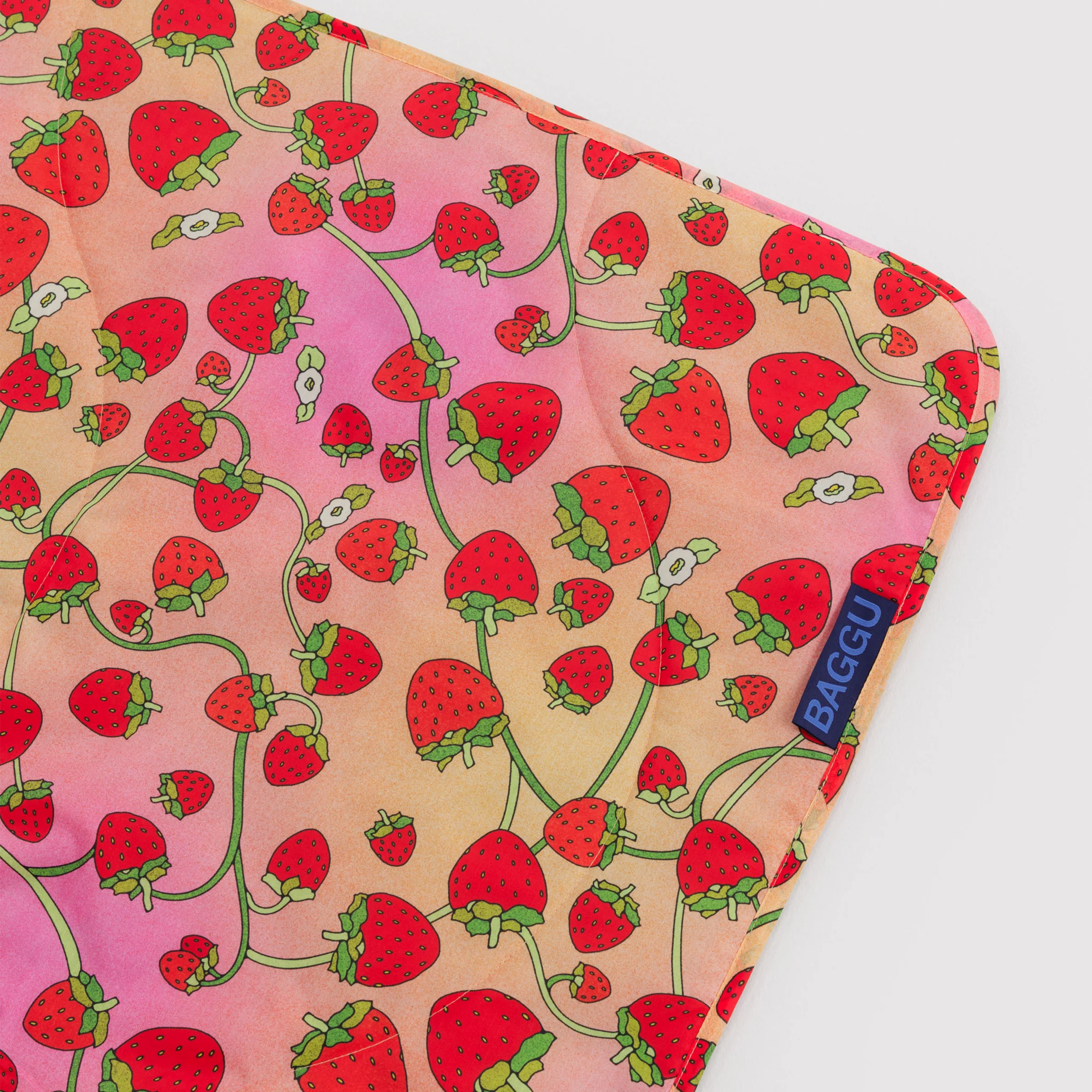 BAGGU Puffy Picnic Blanket: Strawberry Blossom - Image 2