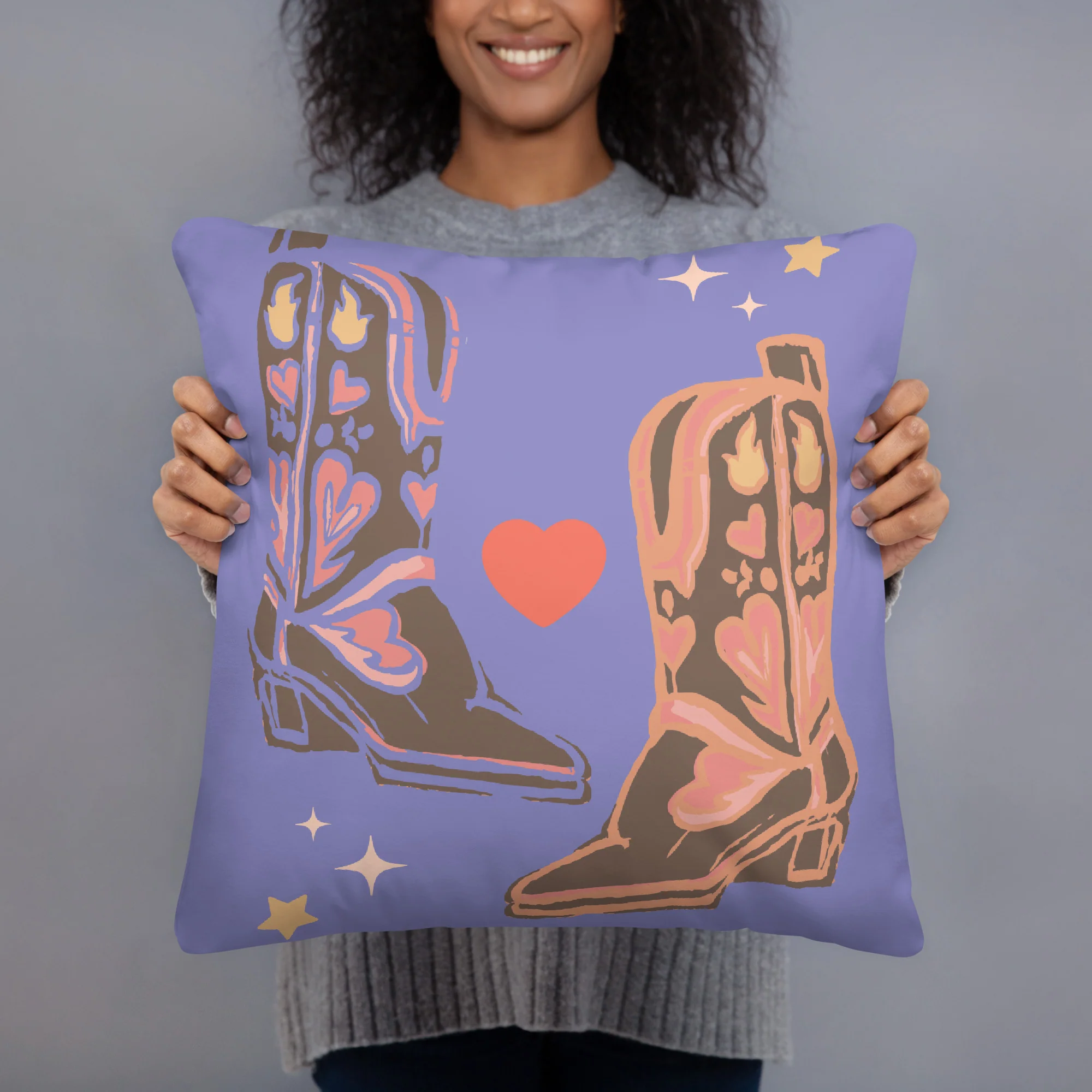 Howdy Boots Throw Pillow - Image 3