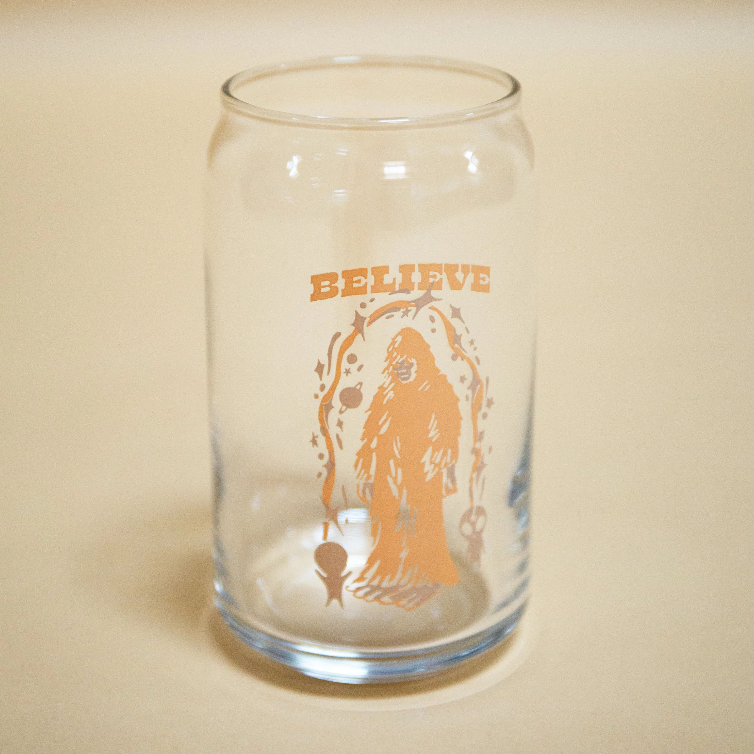Believe Bigfoot Beer Can Glass - Image 4