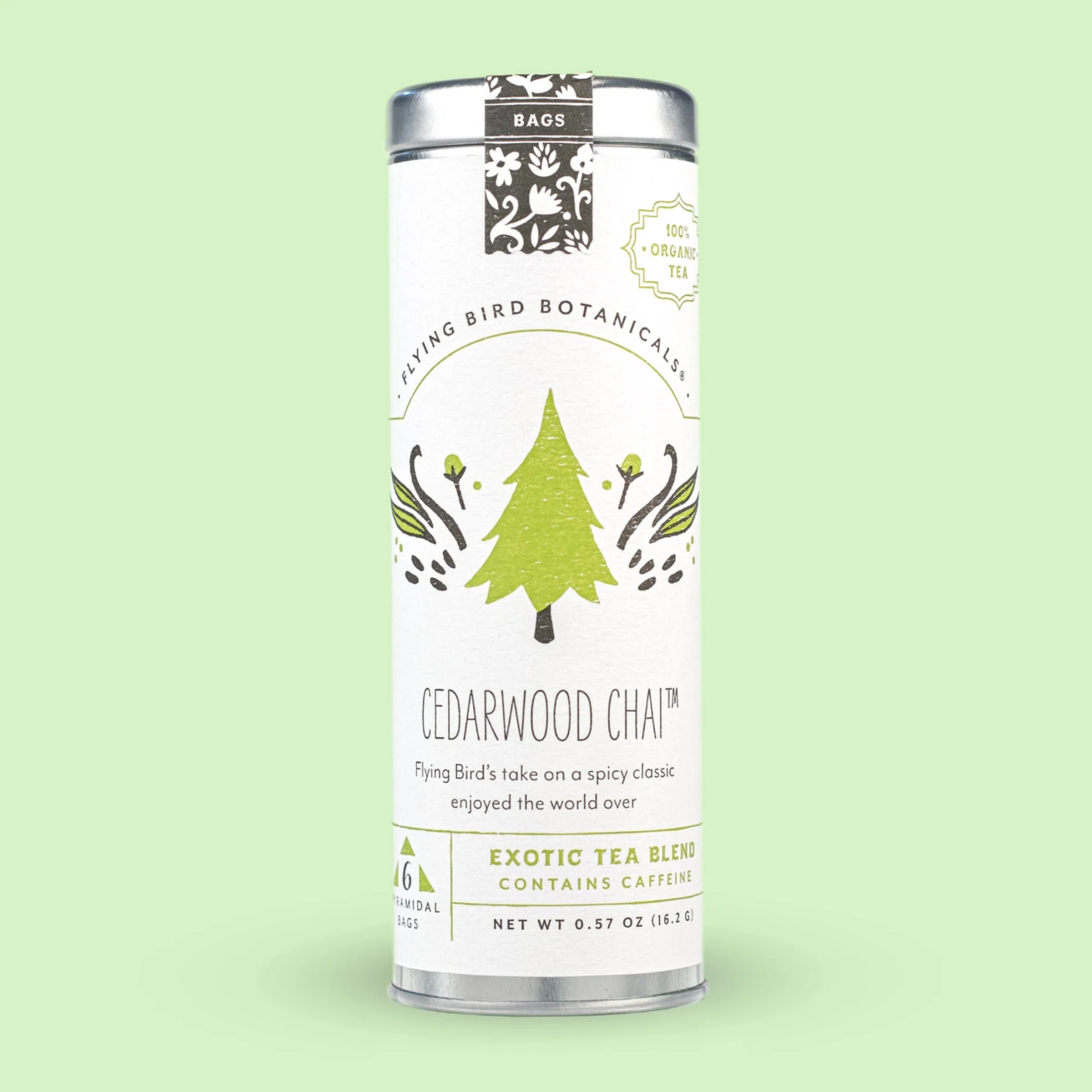 Cedarwood Chai 6 Bag Tea Tin