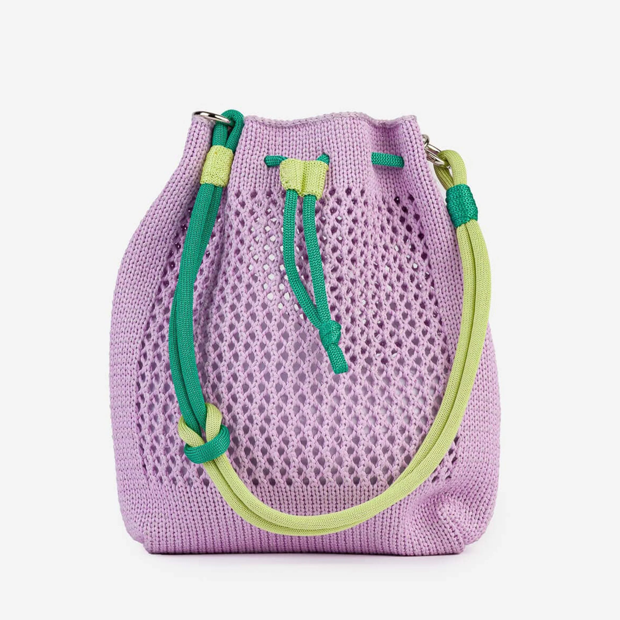 Drawstring Raffia Mini Bag - Image 5