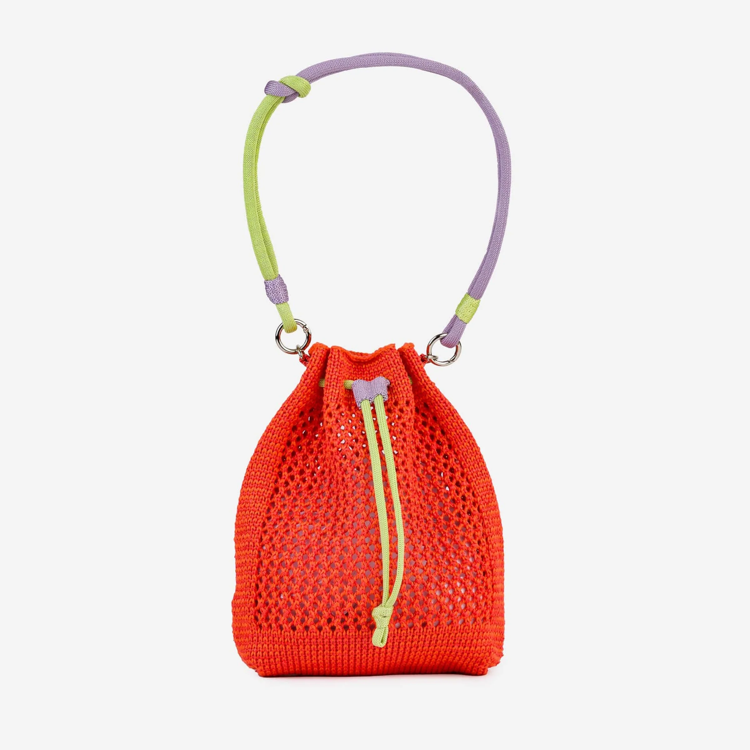 Drawstring Raffia Mini Bag - Image 7