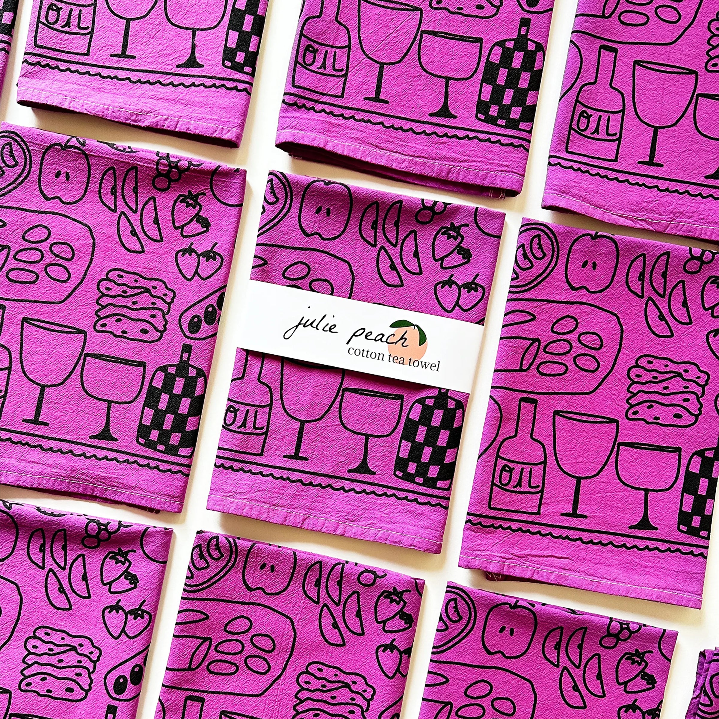 Grape Picnic Tea Towel - Image 3