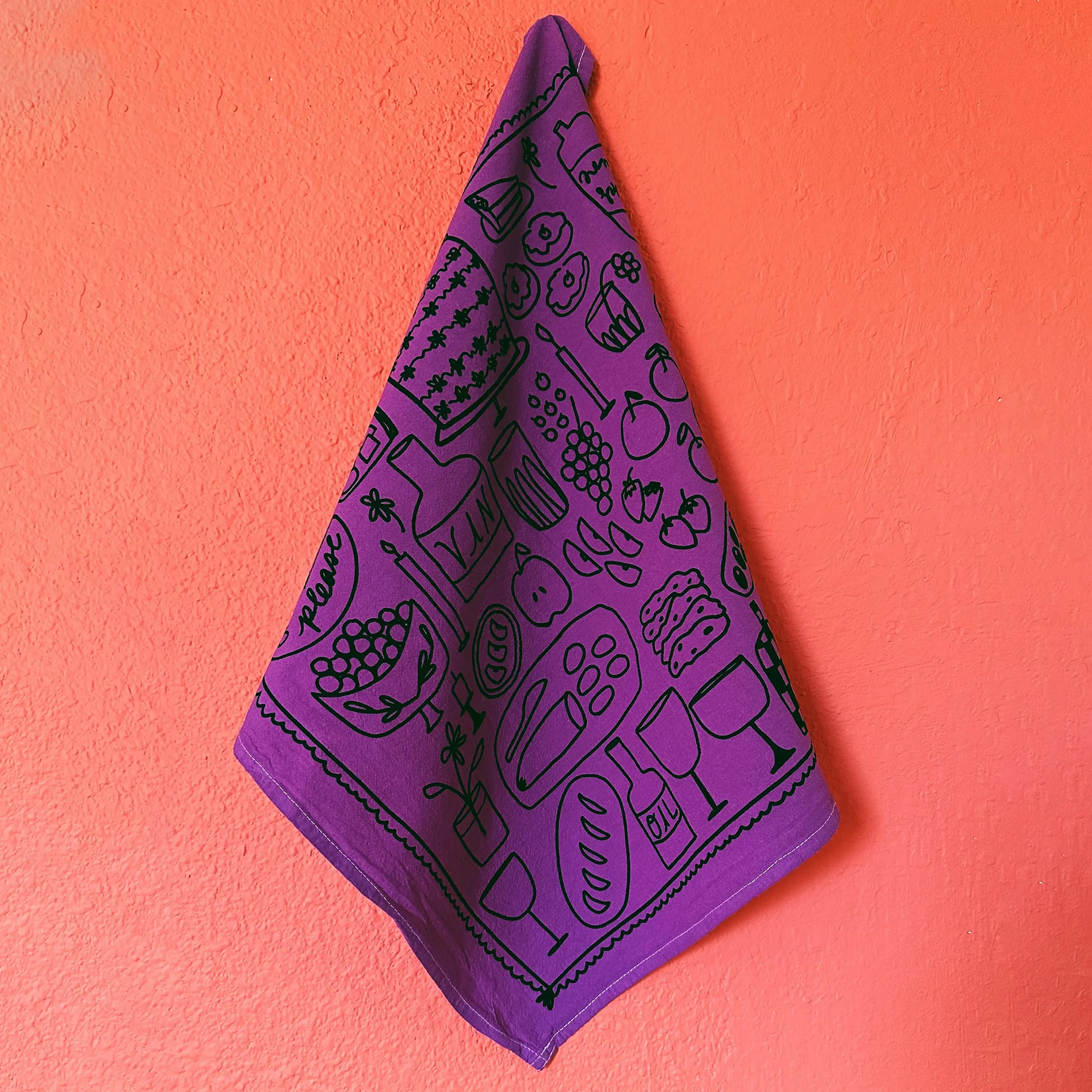 Grape Picnic Tea Towel - Image 4