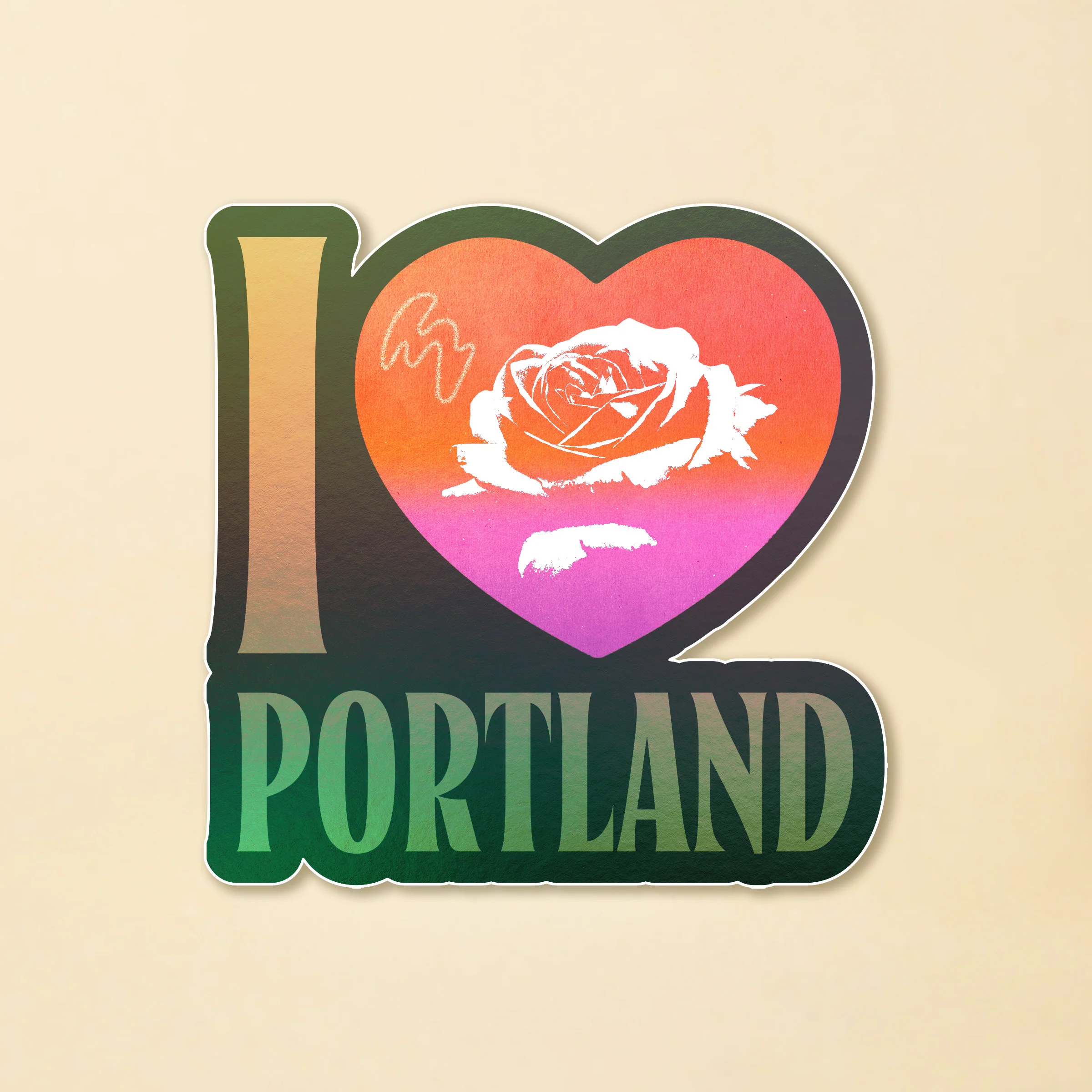 I Heart Portland Sticker - Image 2