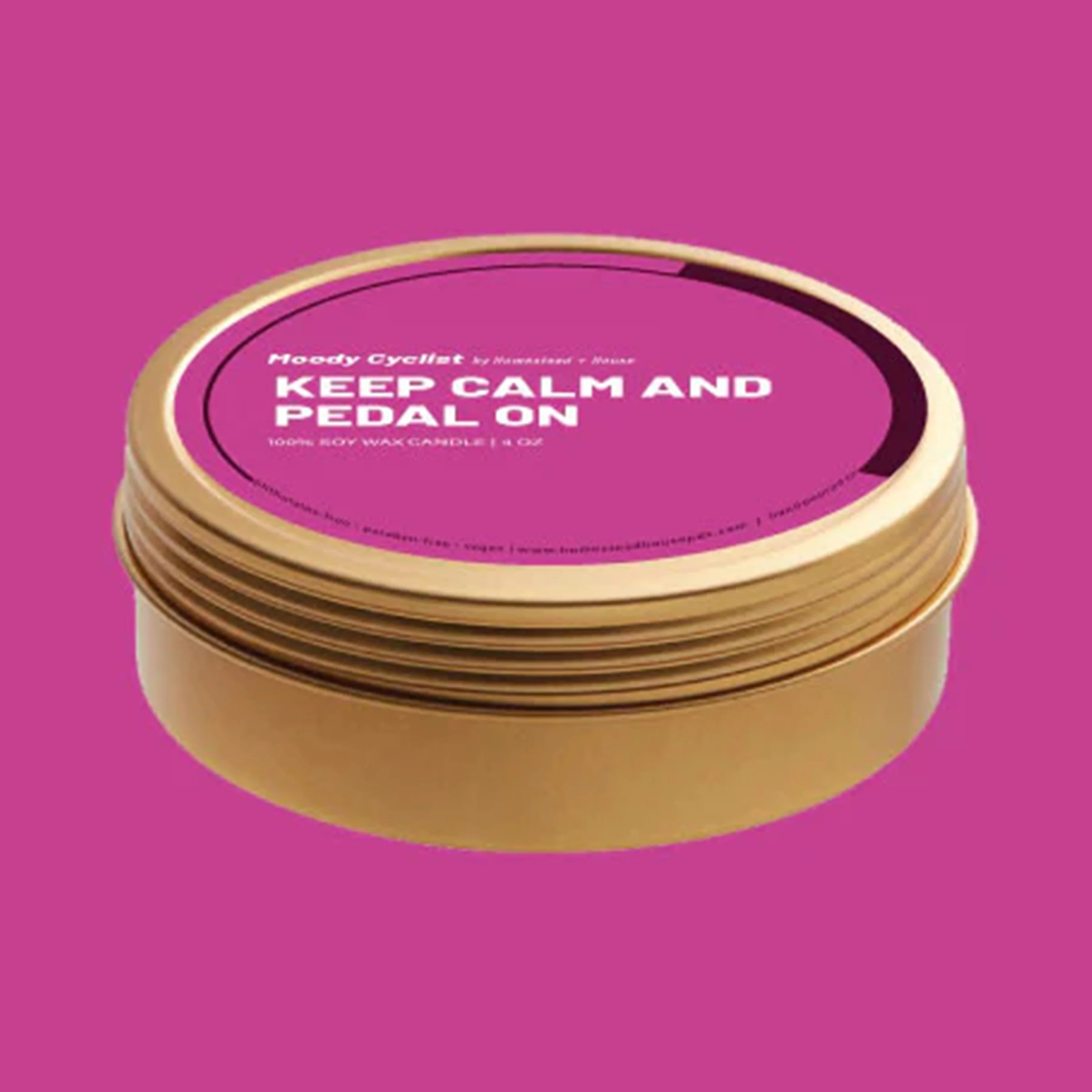 Keep Calm and Pedal On Candle Tin - Image 2