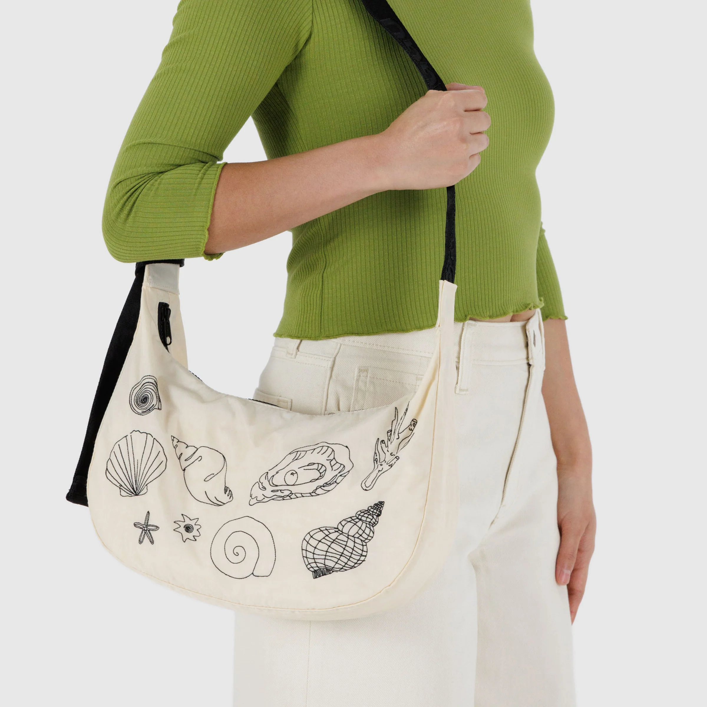 Medium Nylon Crescent Bag - Image 31