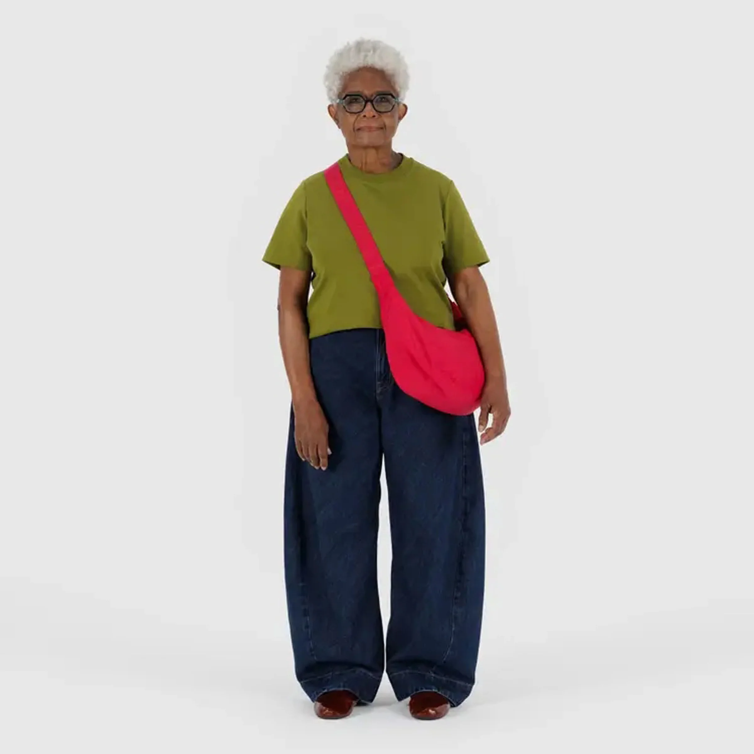 Medium Nylon Crescent Bag - Image 43