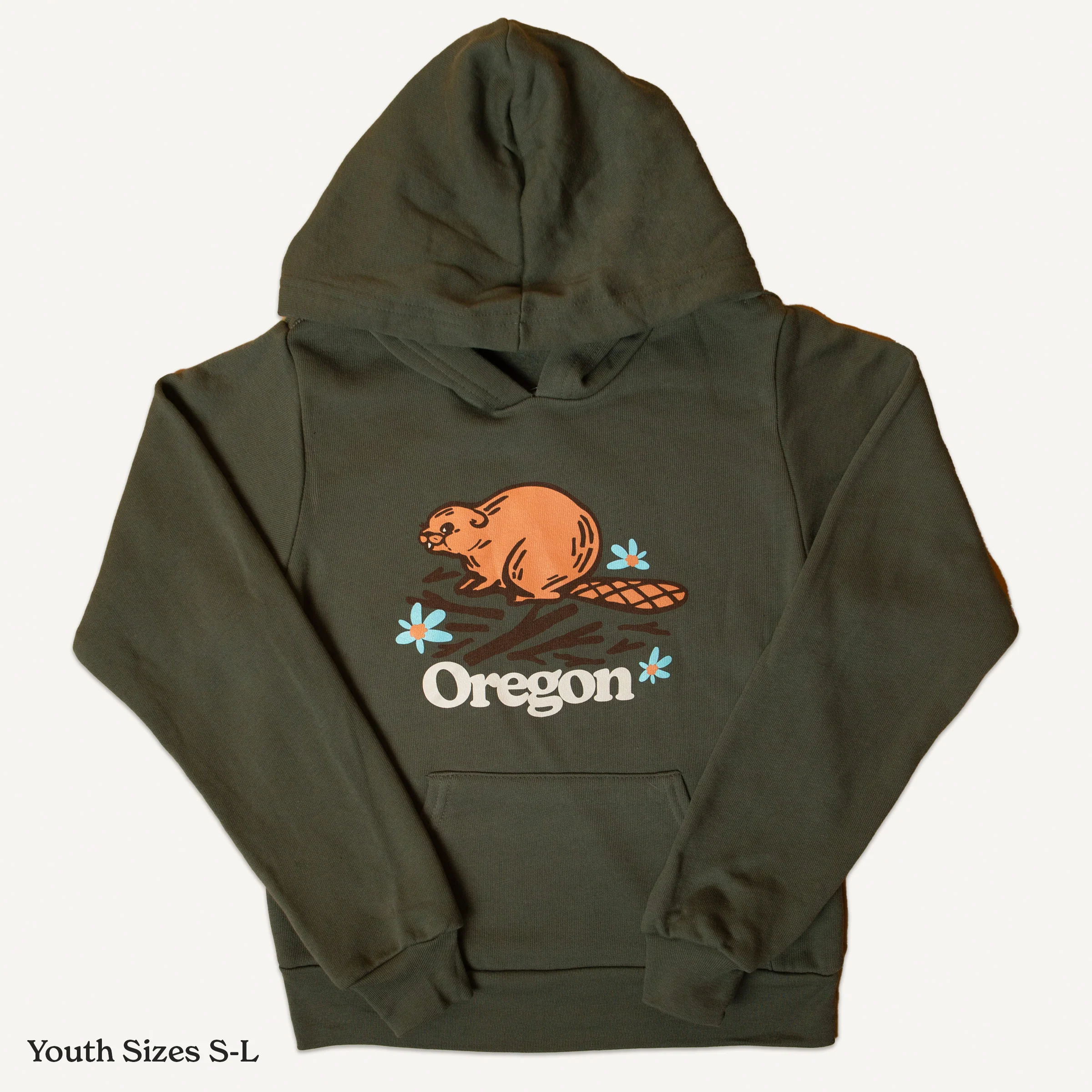 OR Baby Beaver Kids Hoodie - Image 4
