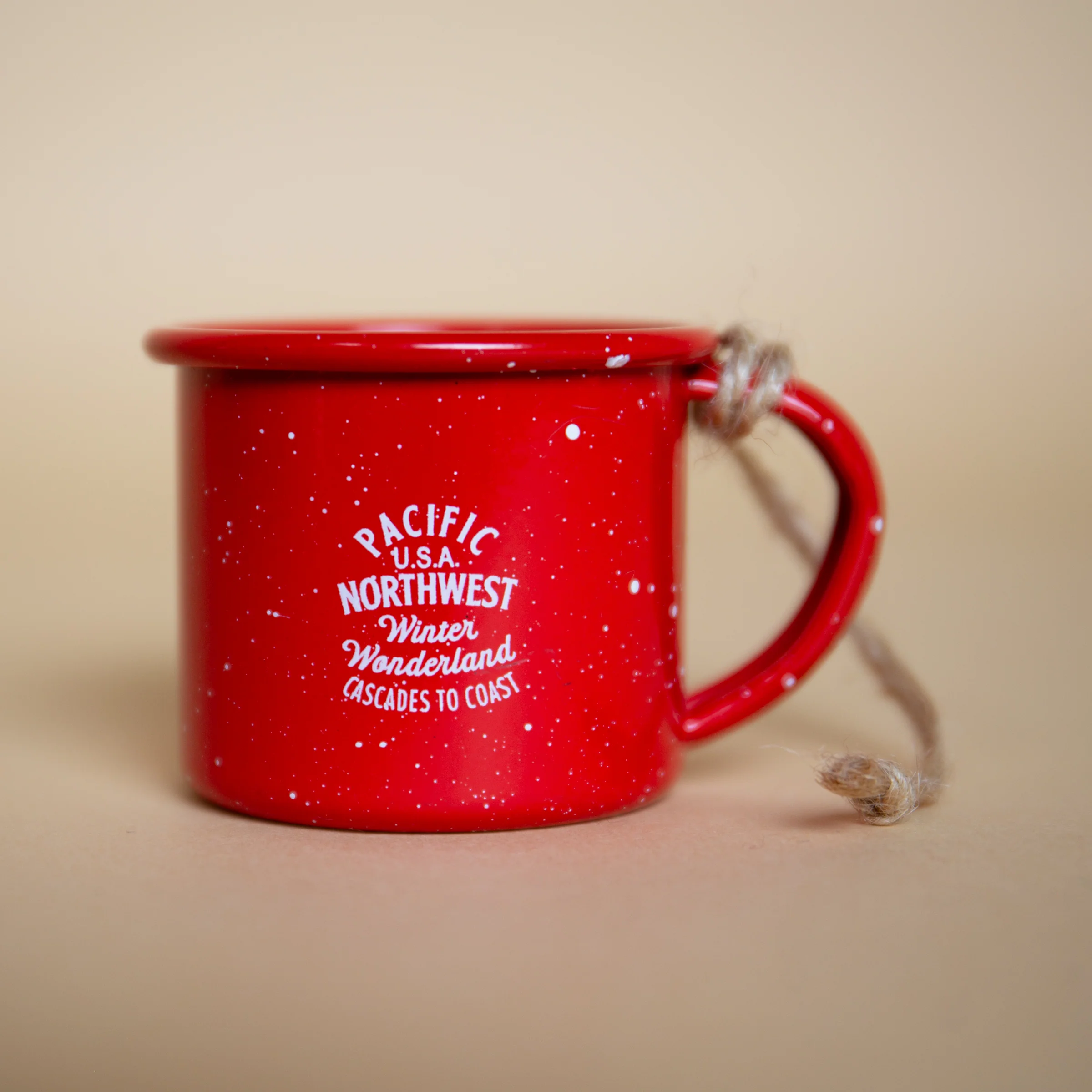 PNW Campfire Mug Ornament (Red) - Image 2