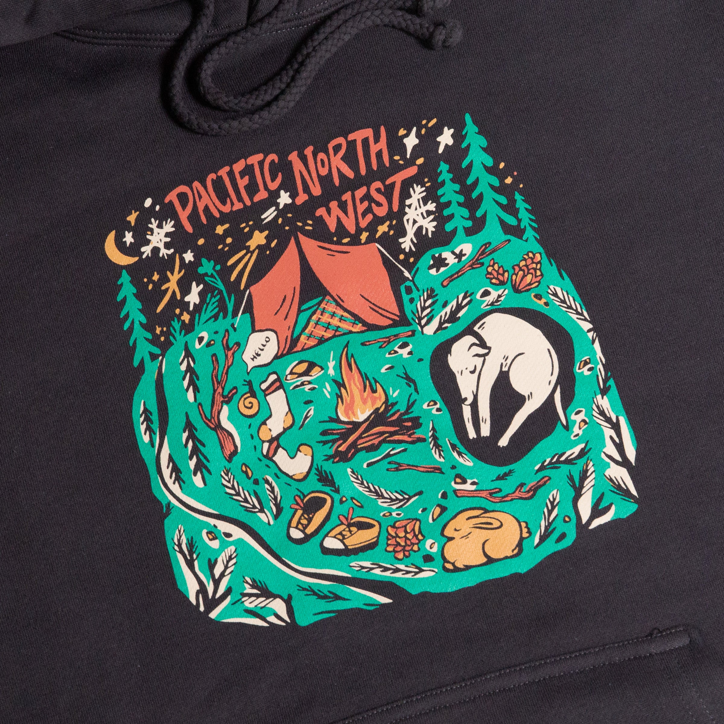 PNW Woodland Camp Hoodie (Grey) - Image 4