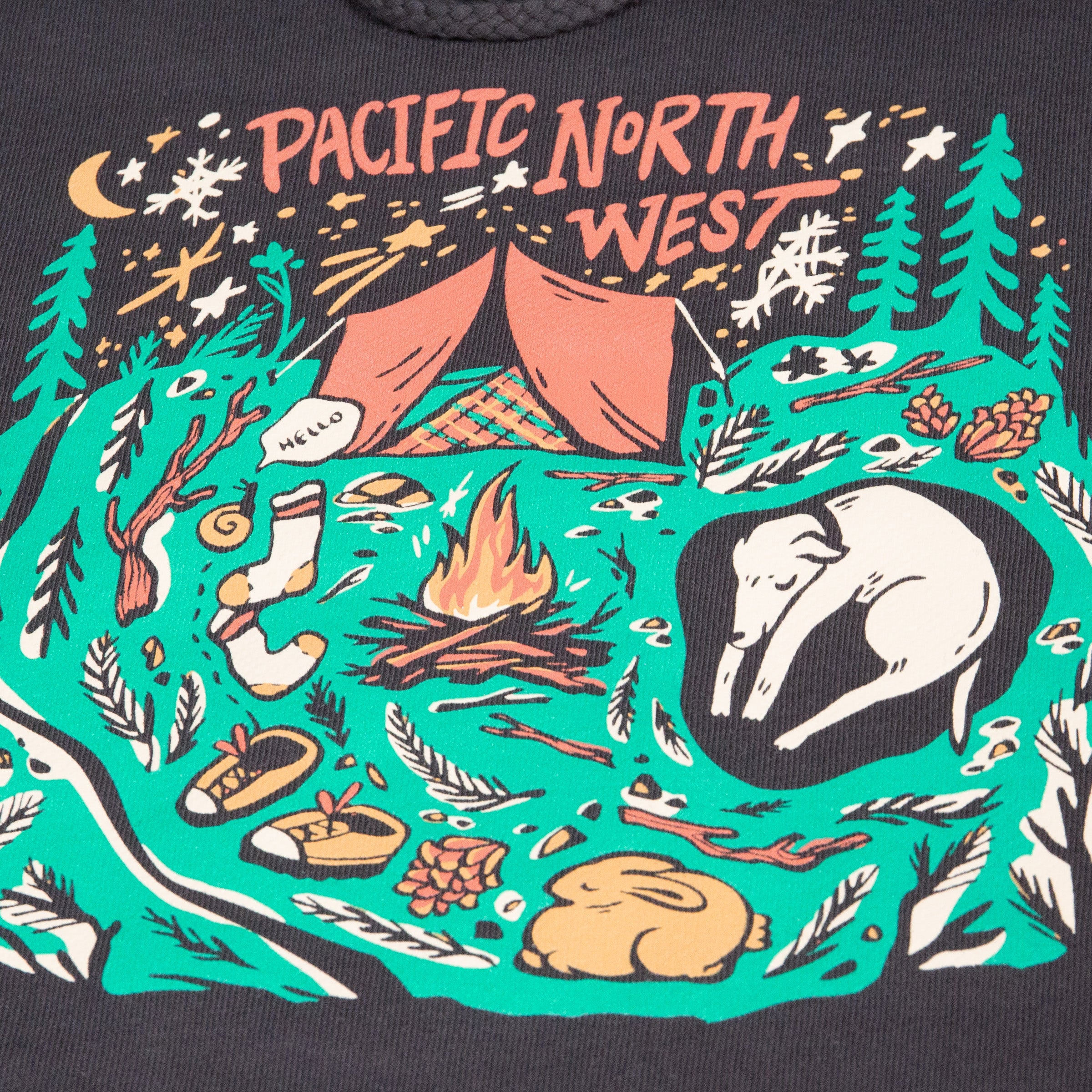 PNW Woodland Camp Hoodie (Grey) - Image 5