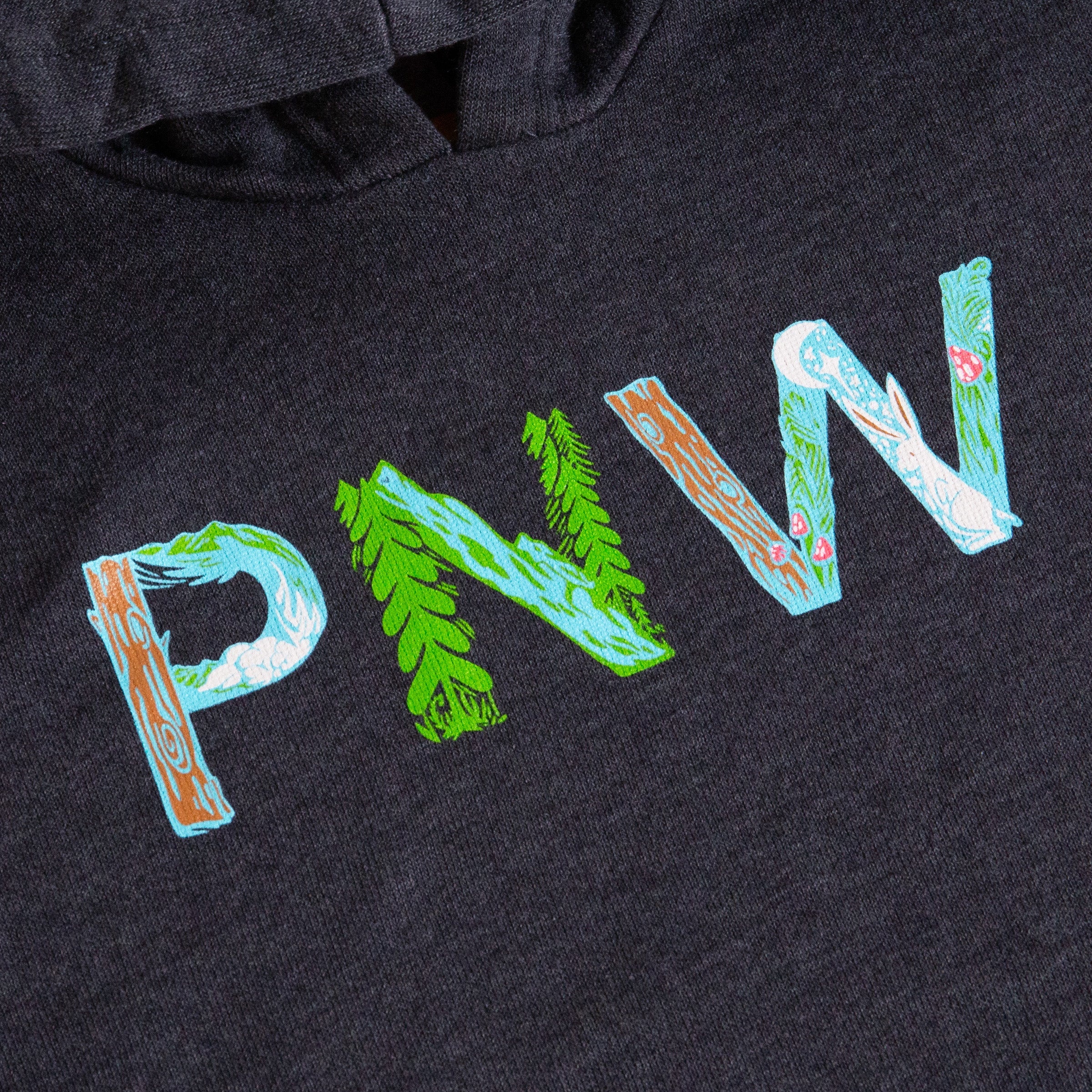 PNW Woodland Kids Hoodie (Grey) - Image 2