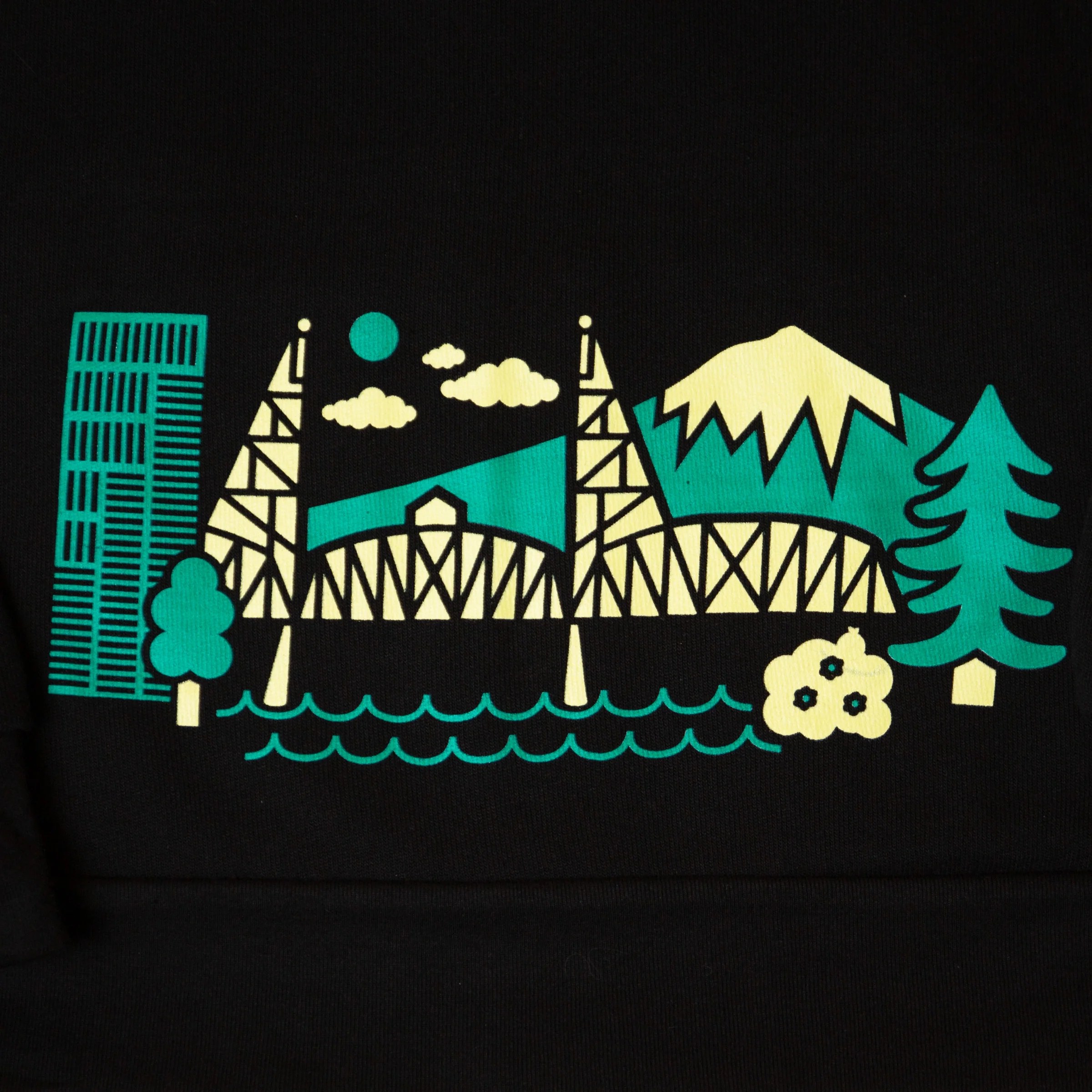 Portland Cityscape Kids Zip Hoodie - Image 4