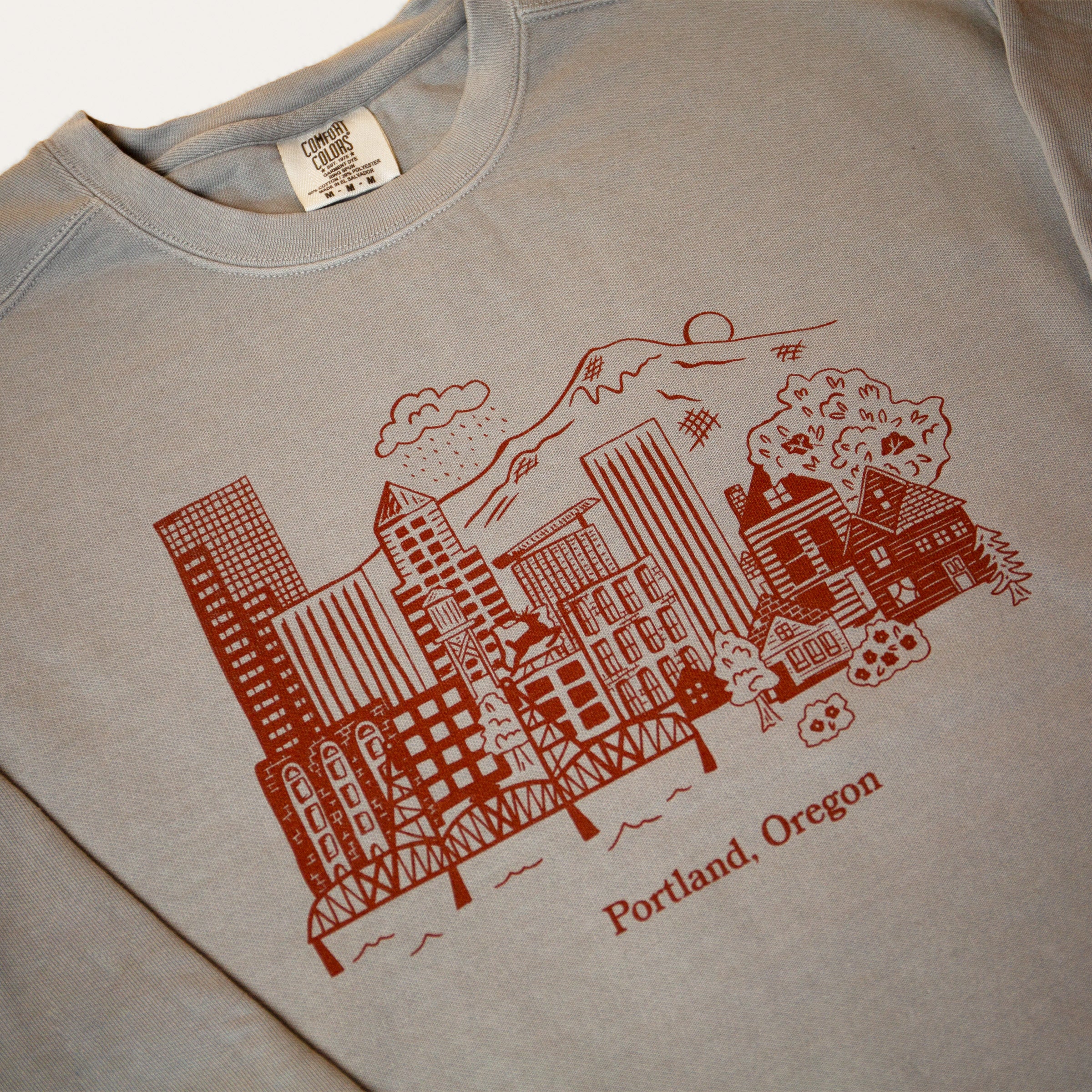Portland OR Skyline Sweatshirt (Grey) - Image 2