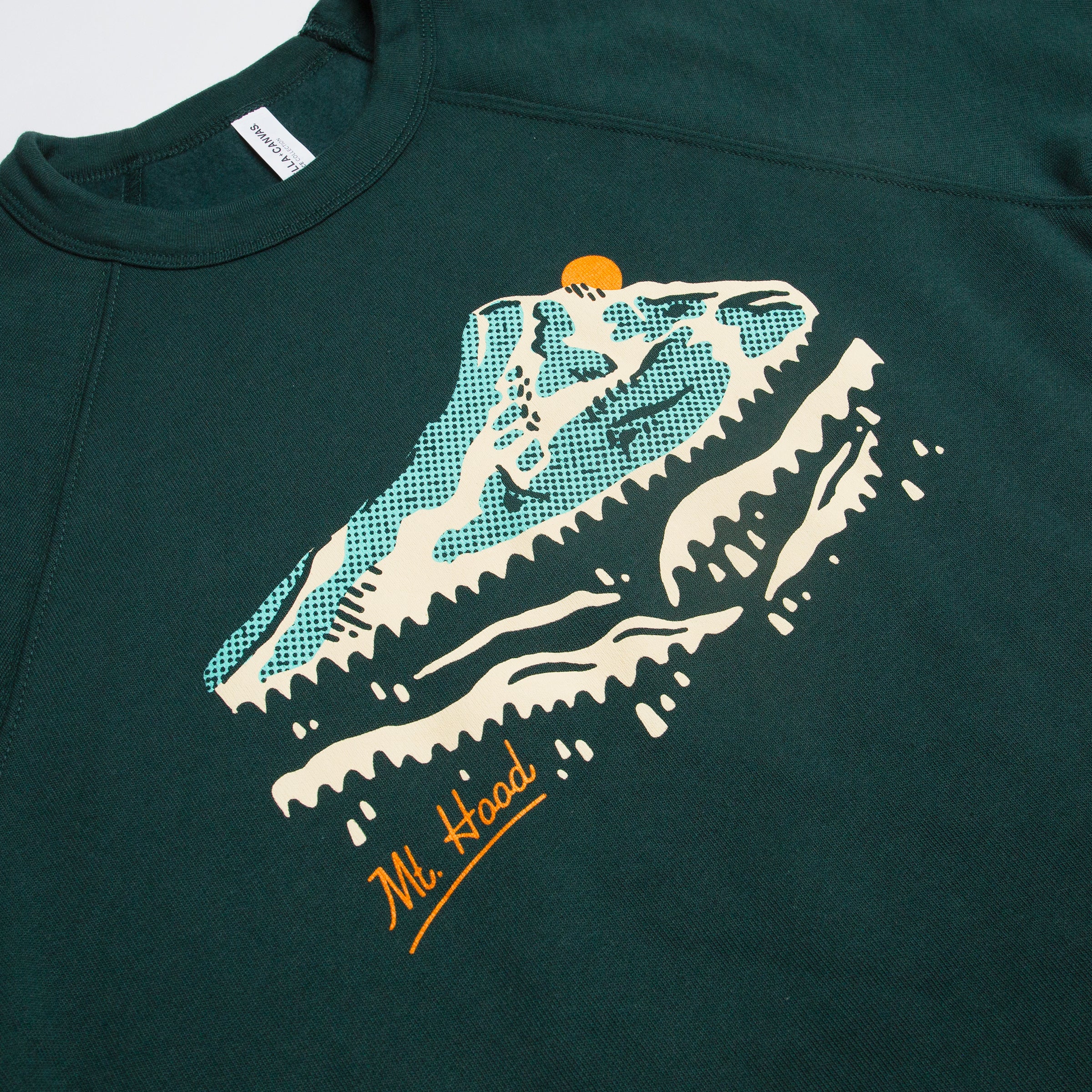 Retro Mt. Hood Crew Sweatshirt (Forest) - Image 3