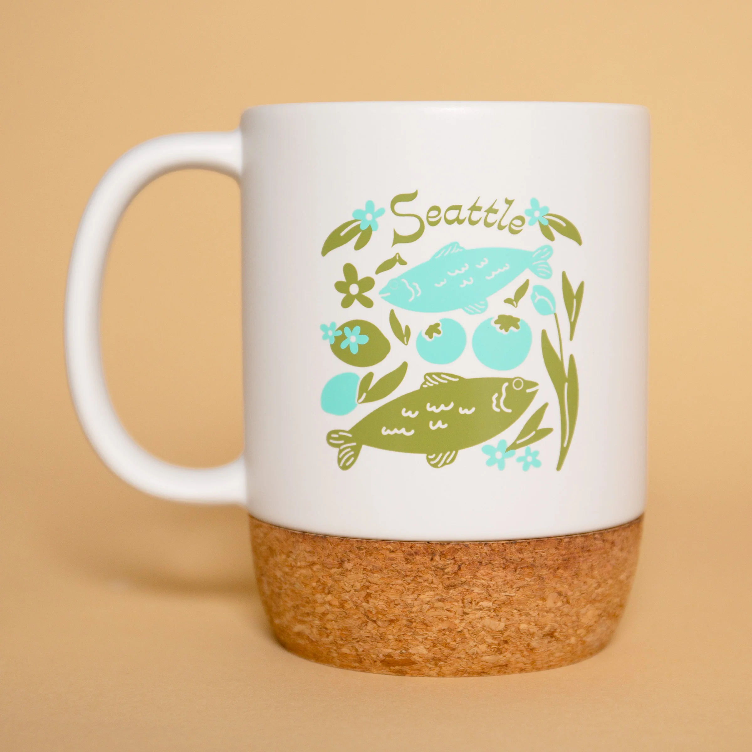 Seattle Farm Market Cork Mug - Image 2