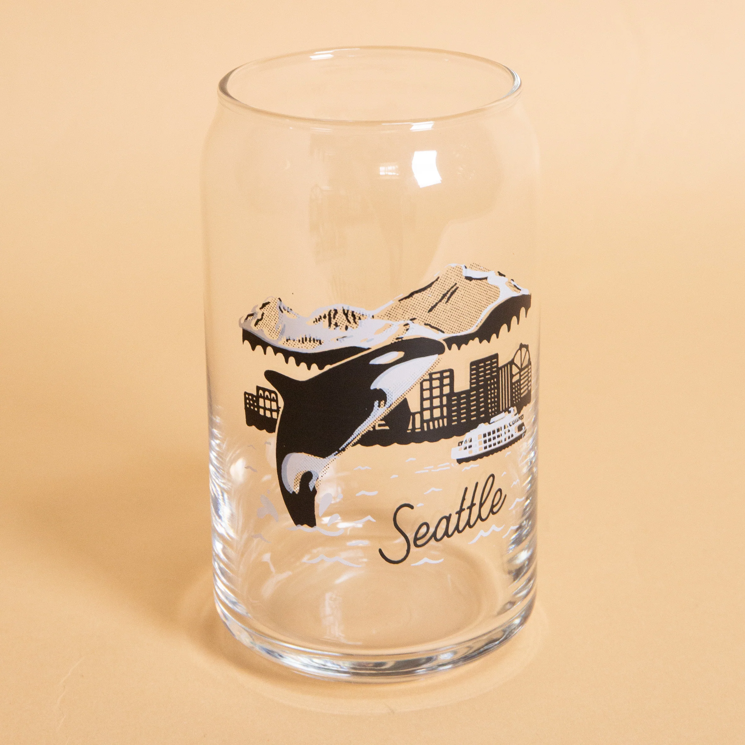 Seattle Orca Skyline Beer Can Glass - Image 2