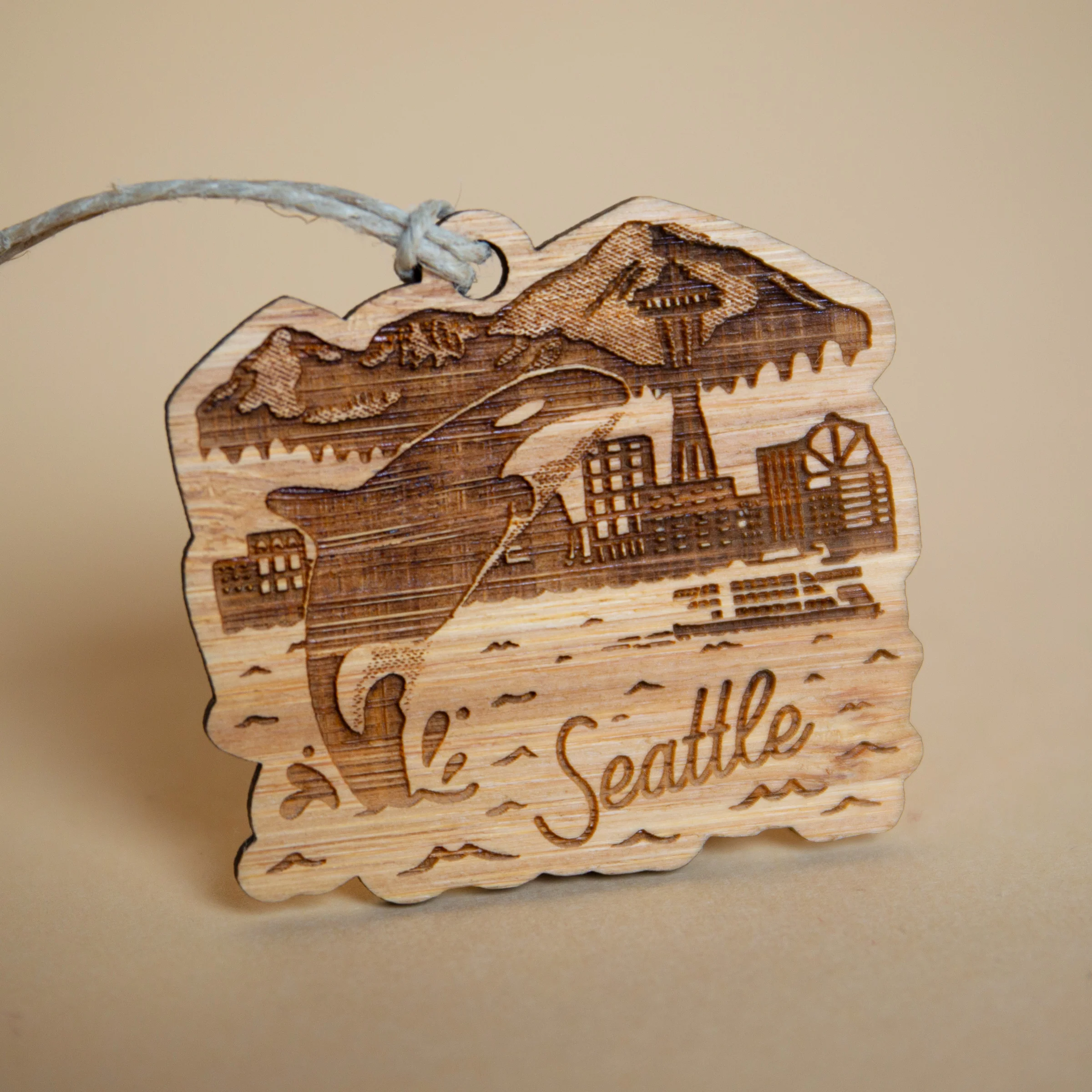 Seattle Orca Skyline Ornament - Image 2