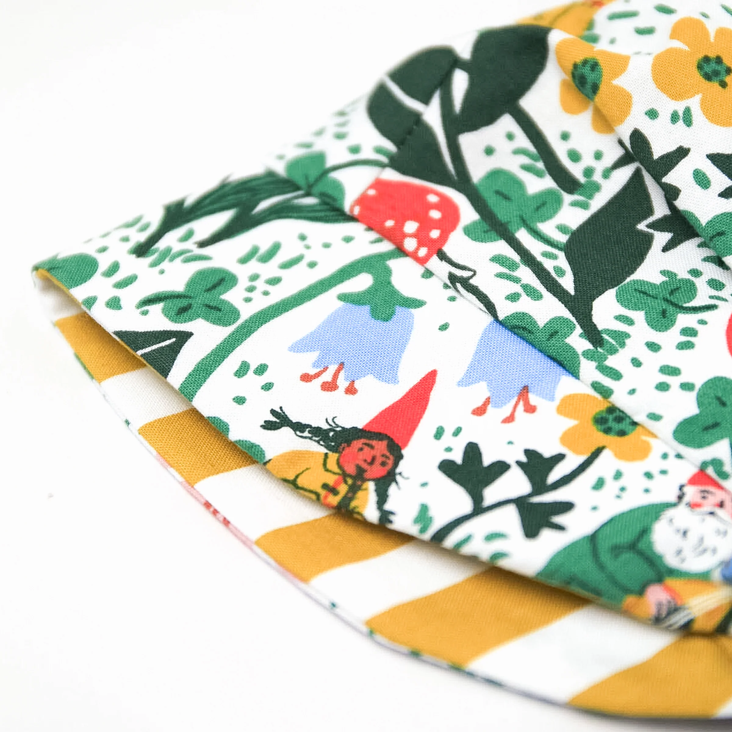 Silly Daisy Reversible Baby Bonnet - Musical Gnomes - Image 3
