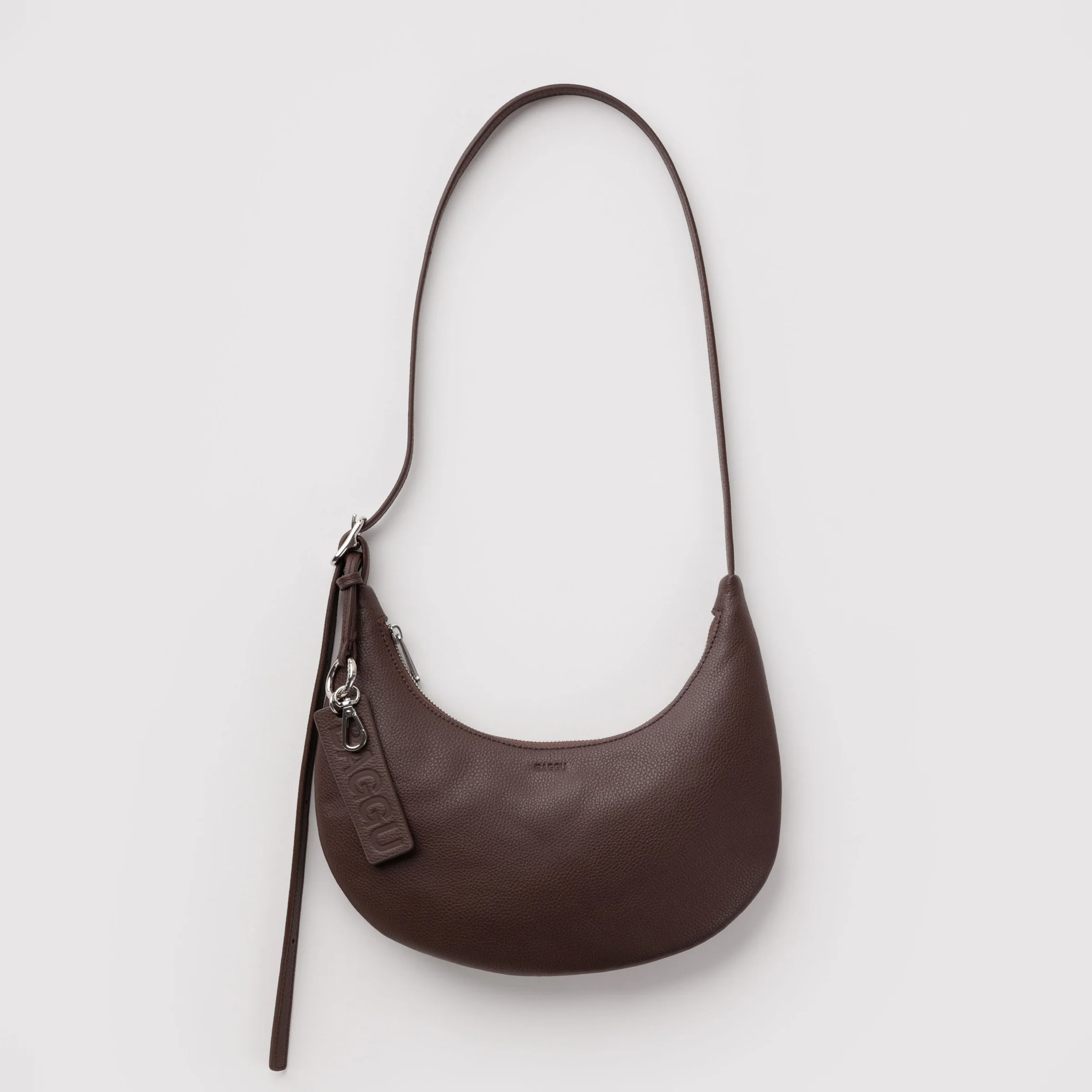 Small Recycled Leather Flat Crescent