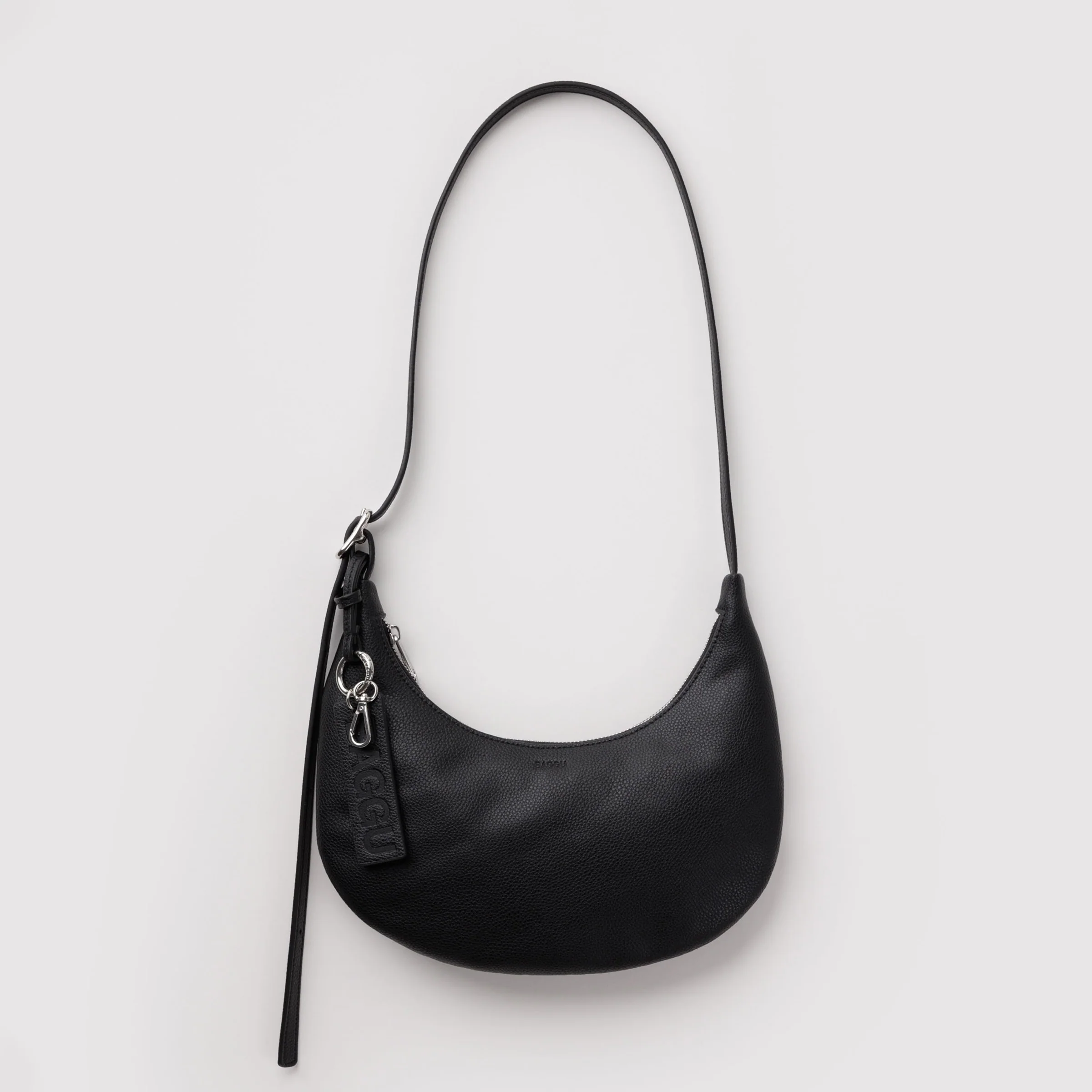Small Recycled Leather Flat Crescent - Image 2