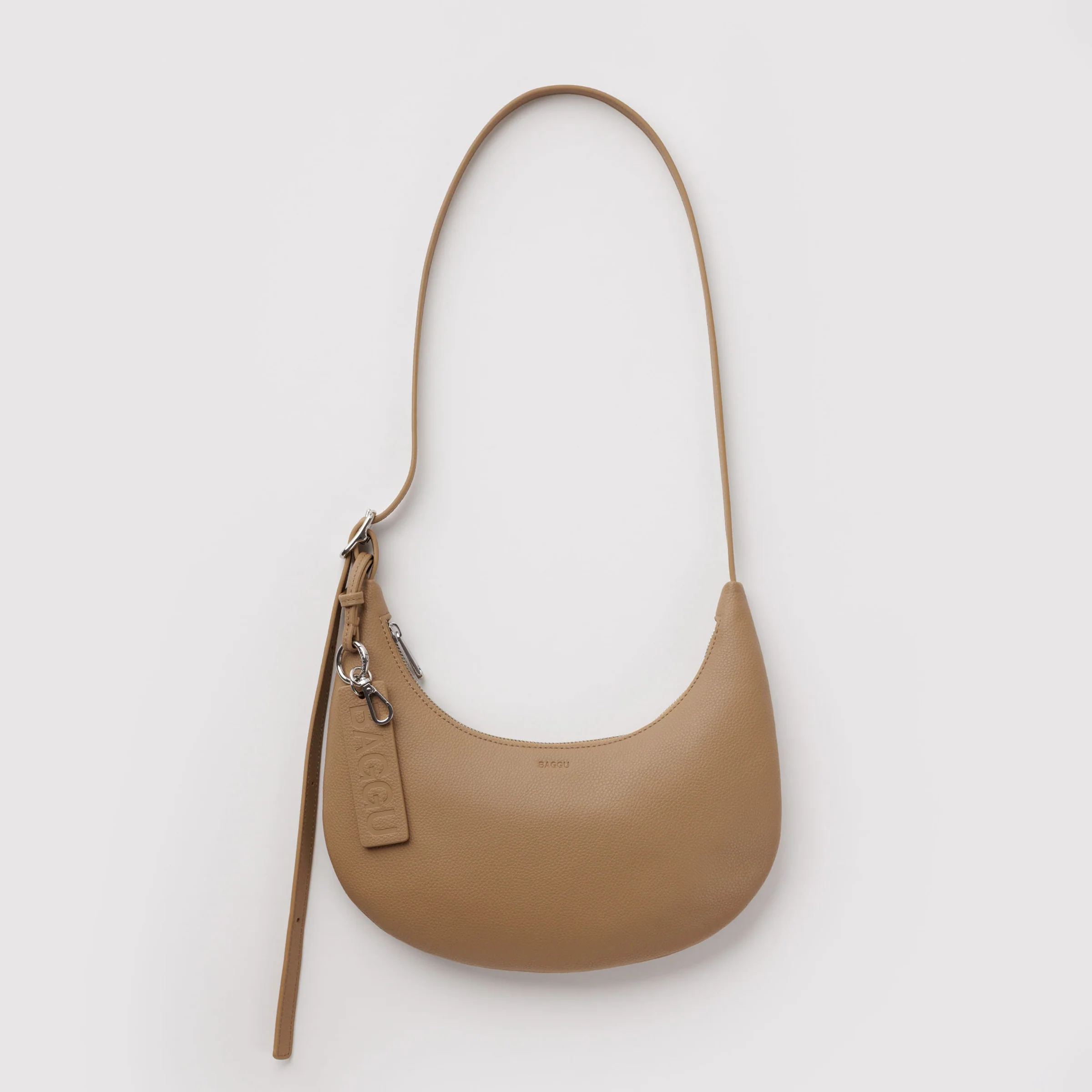 Small Recycled Leather Flat Crescent - Image 3