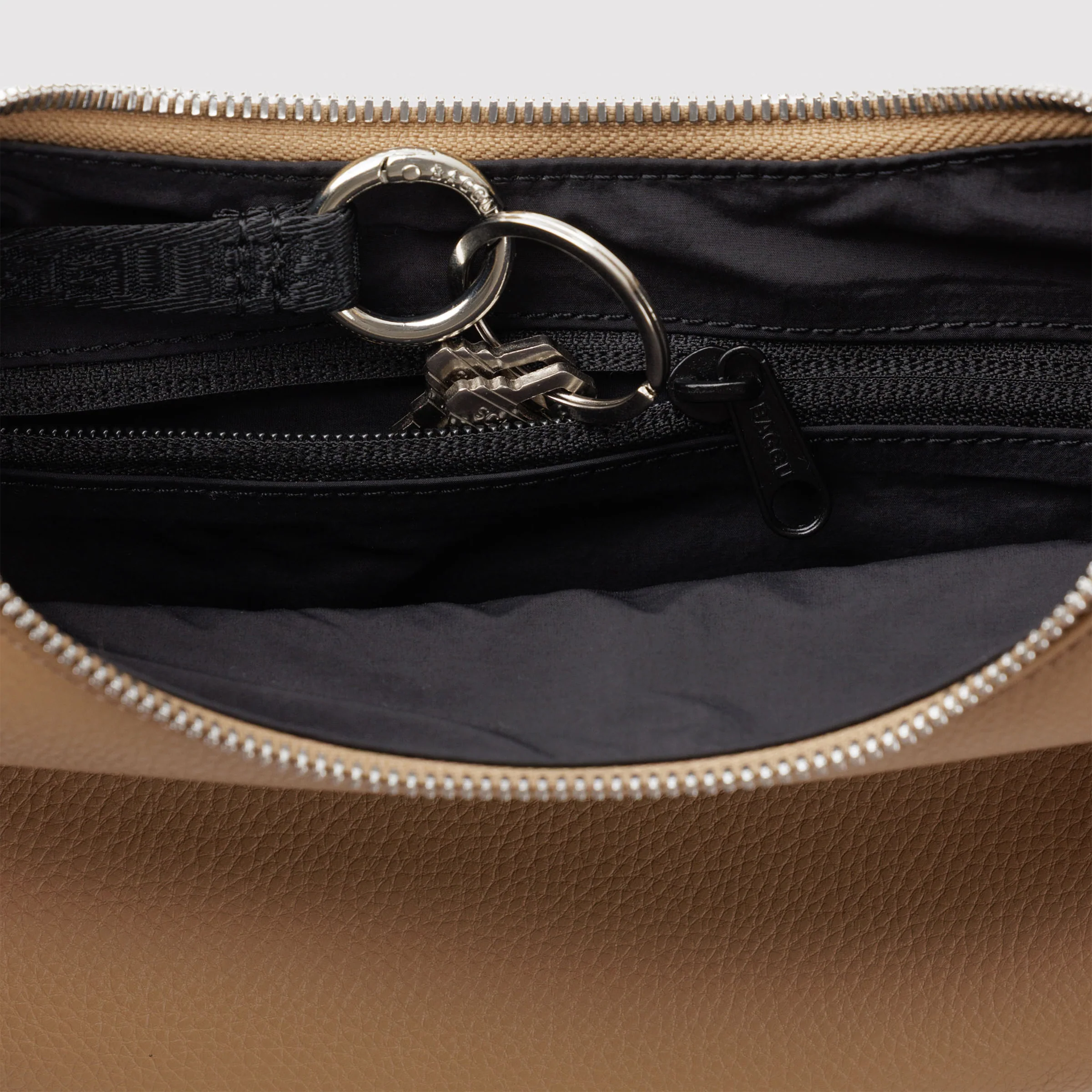 Small Recycled Leather Flat Crescent - Image 6