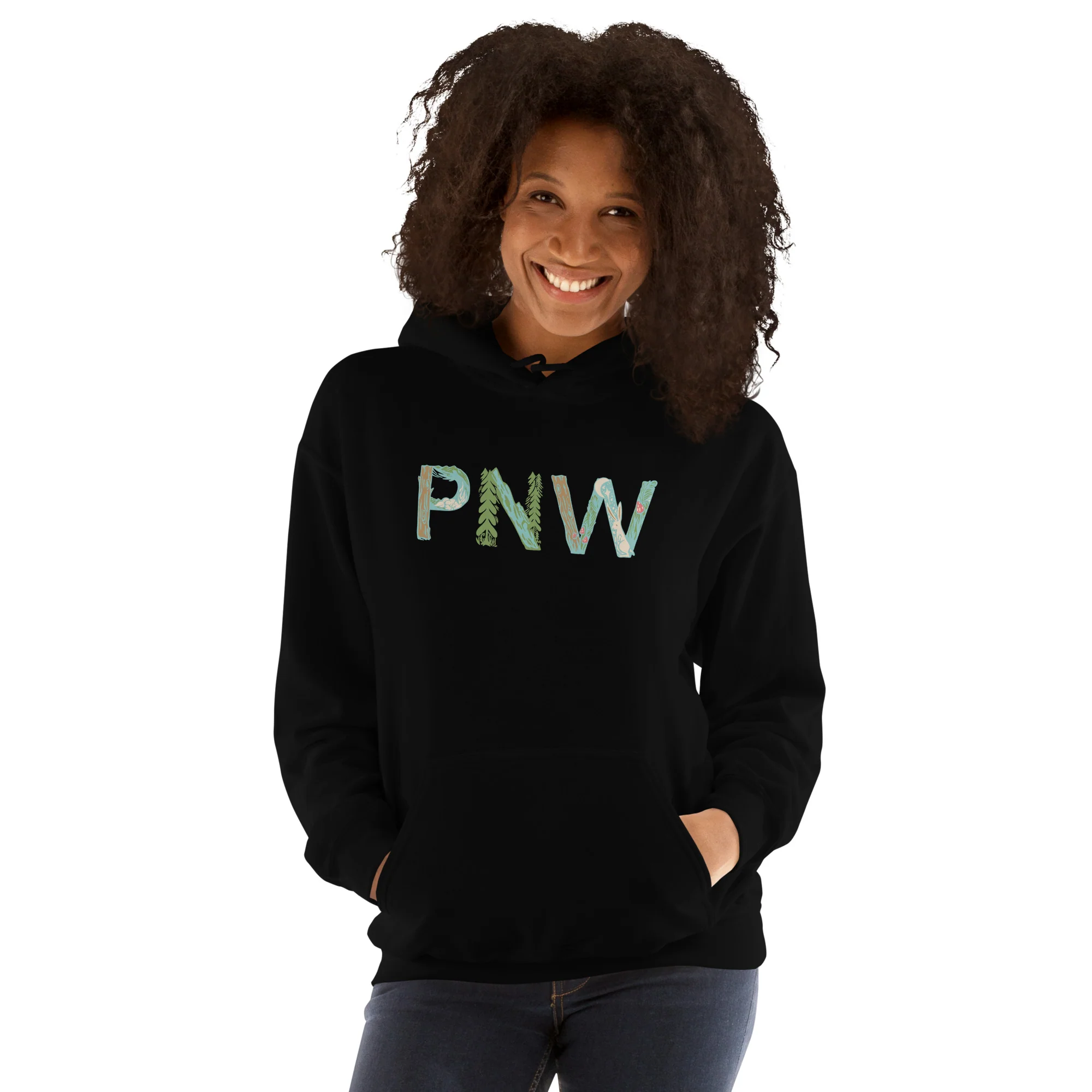 PNW Woodland Unisex Hoodie - Image 4