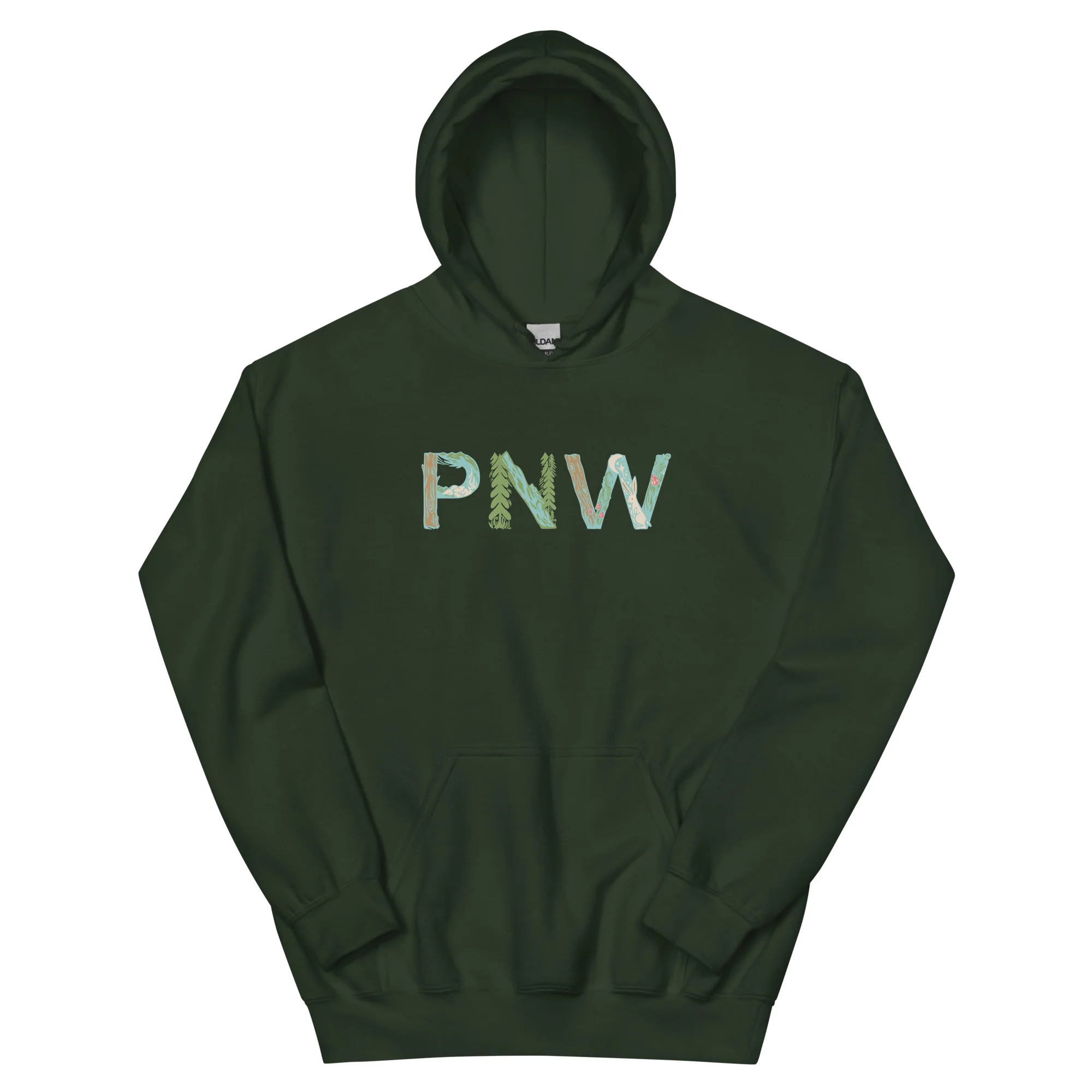 PNW Woodland Unisex Hoodie - Image 8