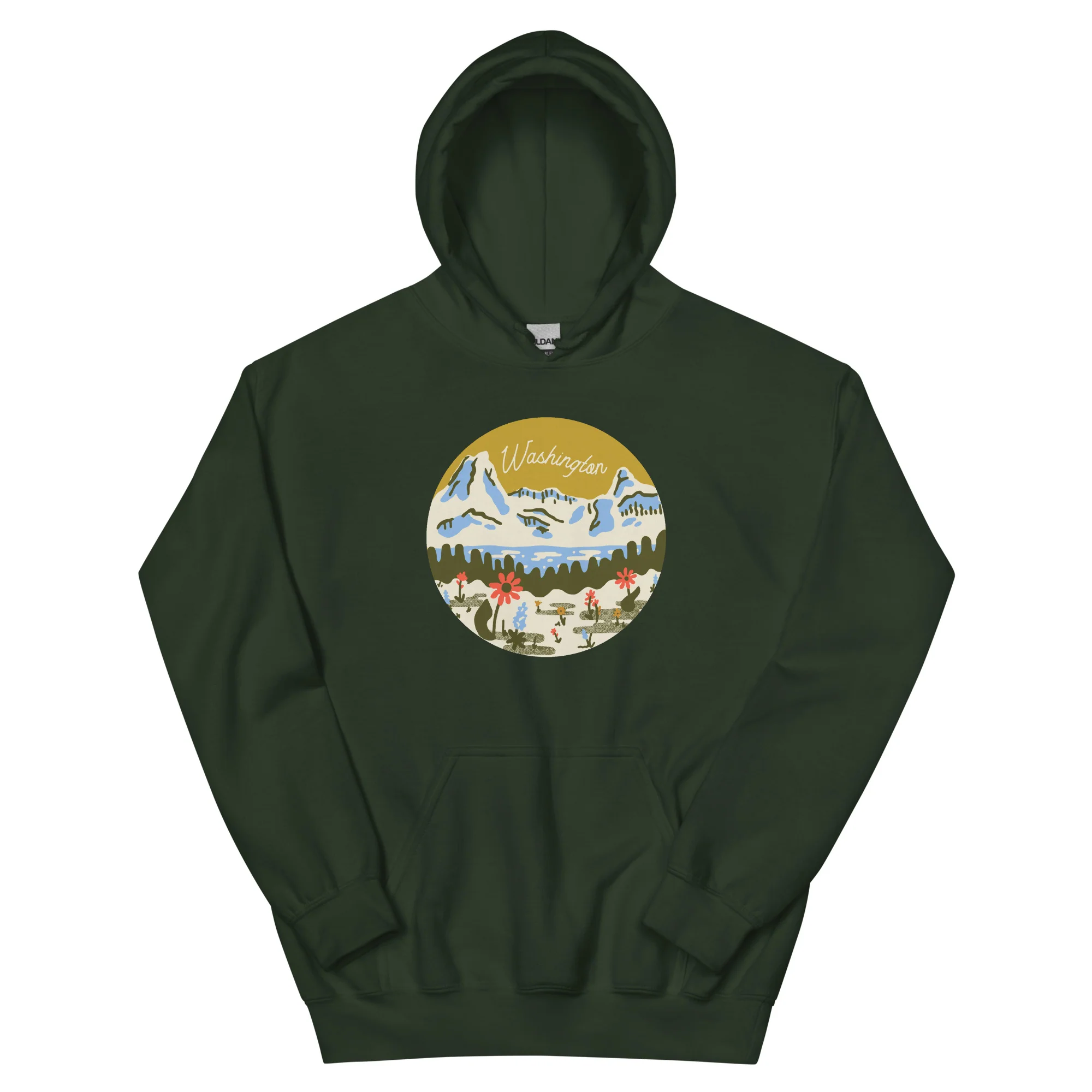WA Mountain Meadow Unisex Hoodie - Image 7