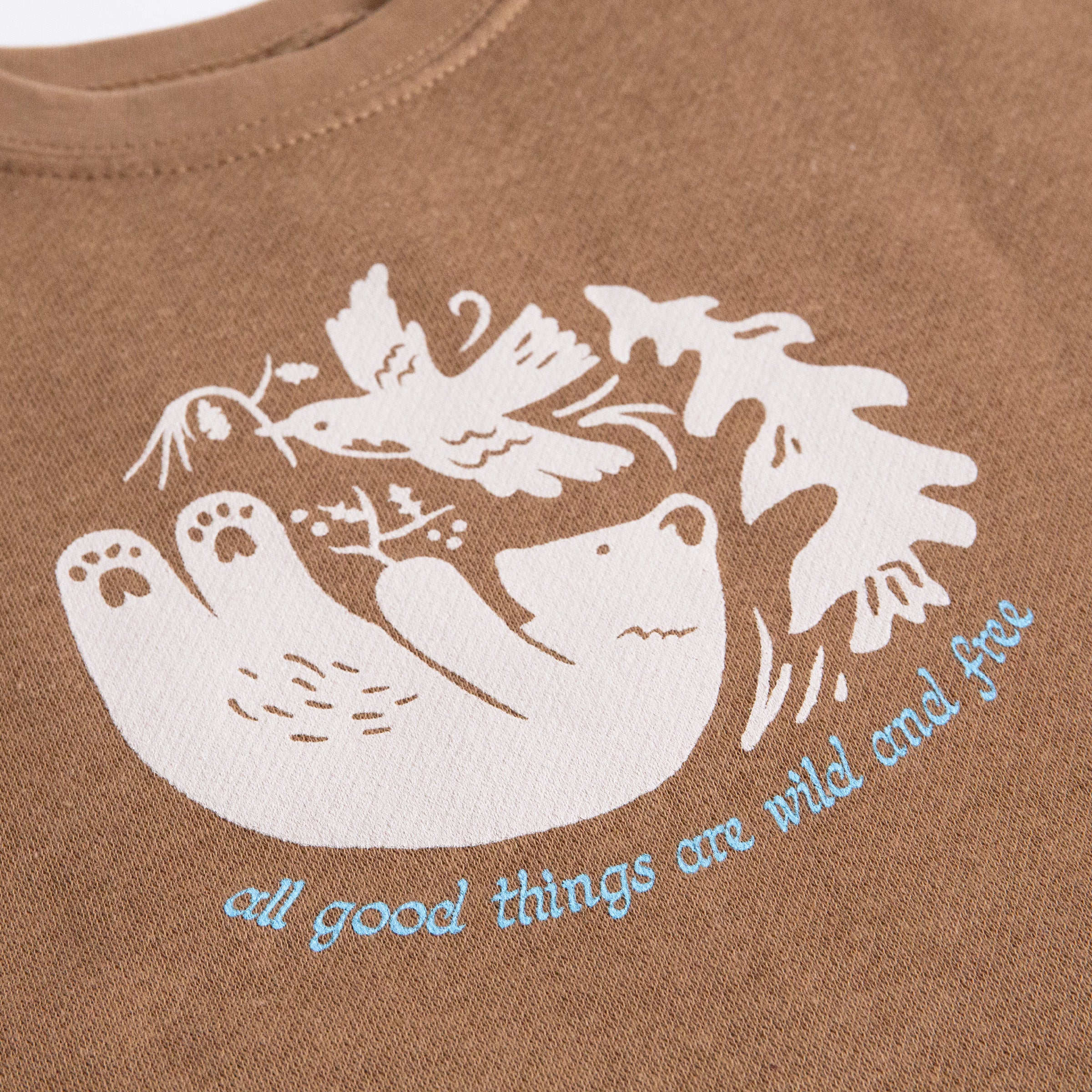 Wild and Free Kids Sweatshirt (Brown) - Image 3