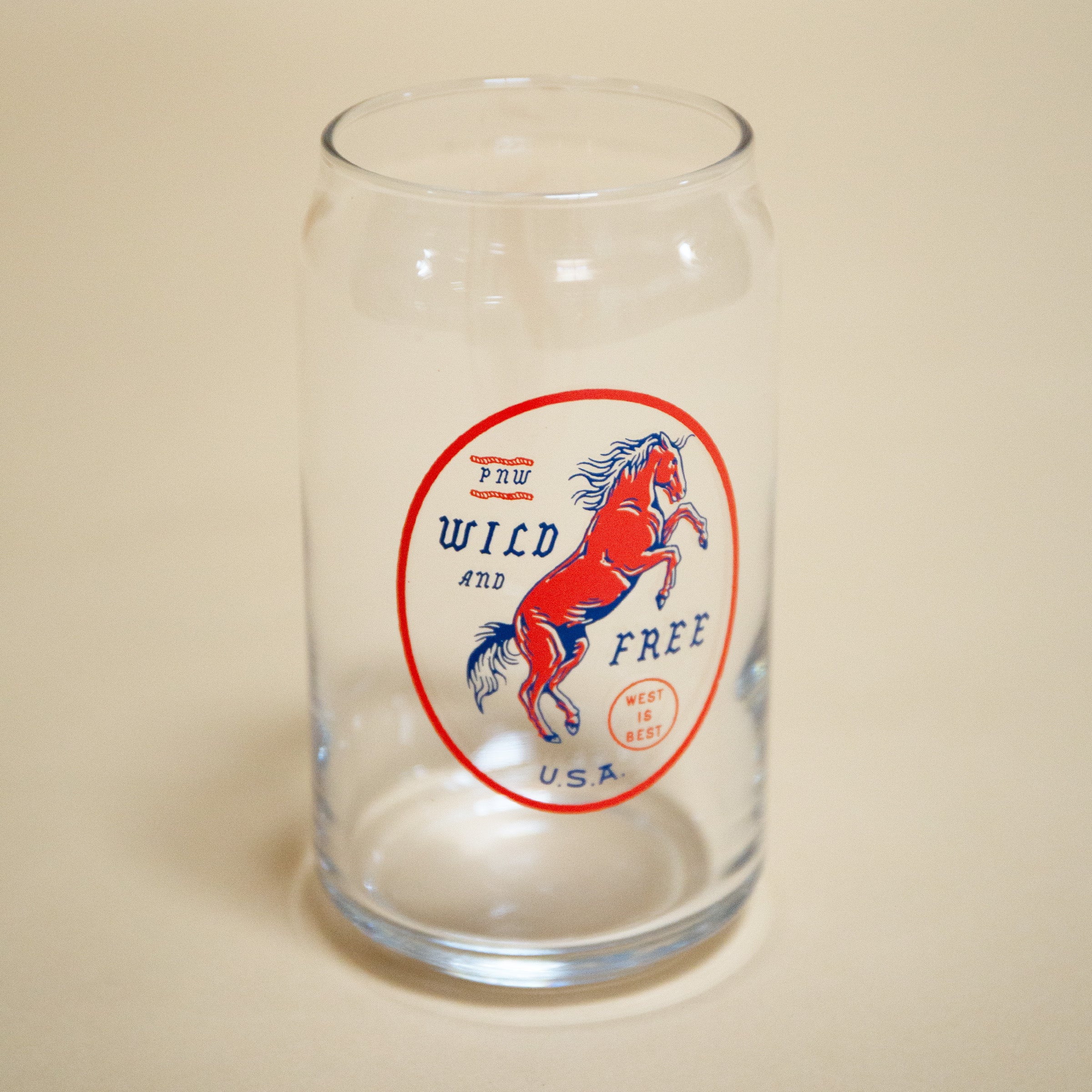 Wild & Free Horse Beer Can Glass - Image 4