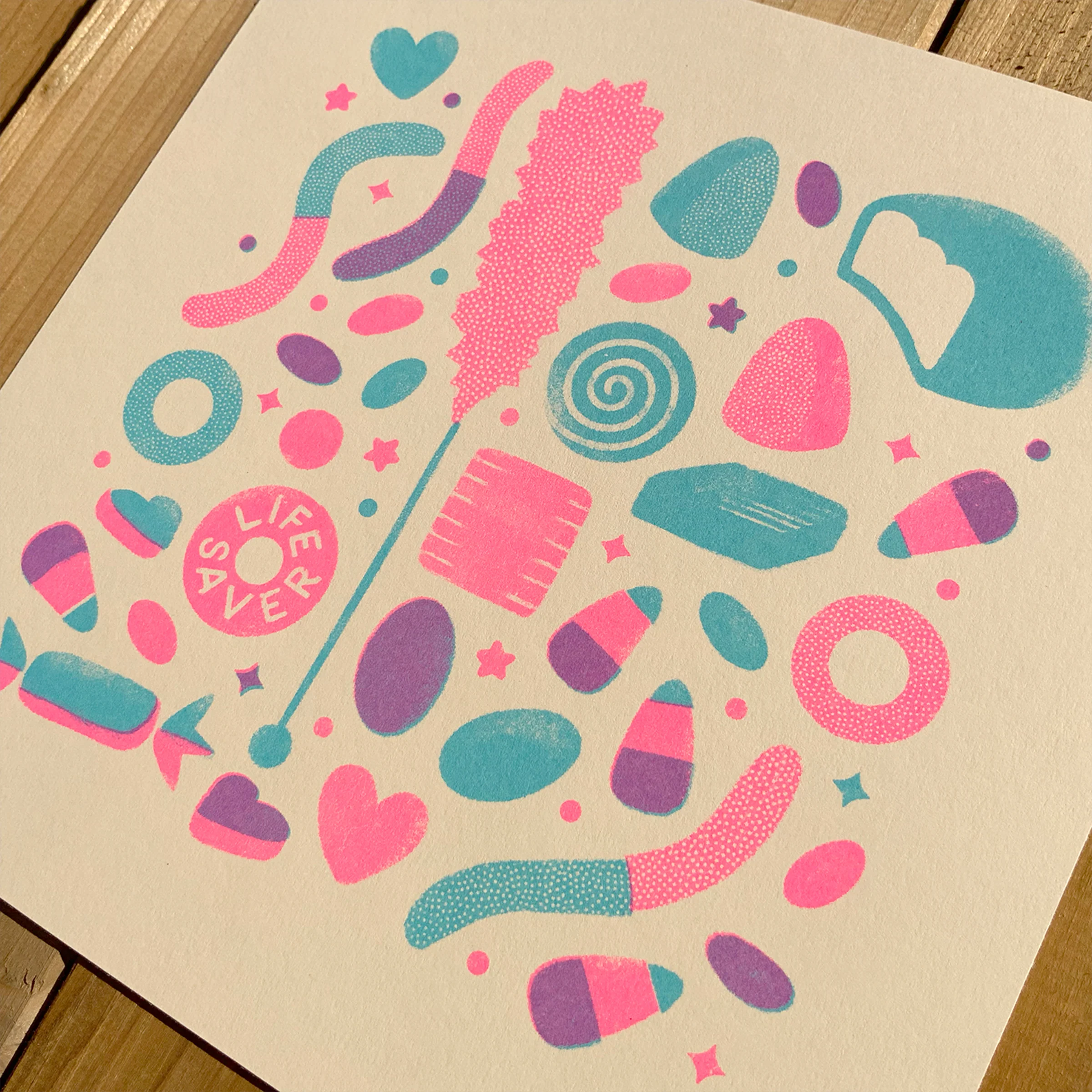 Wildkat Studio: Candy Riso Print - Image 2